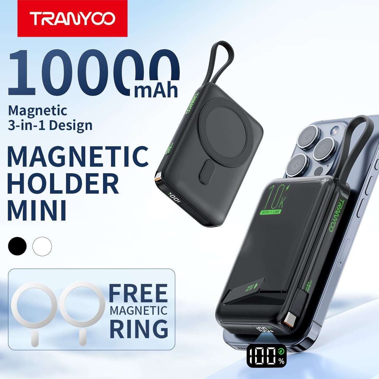 Magnetische Powerbank 10.000 mAh