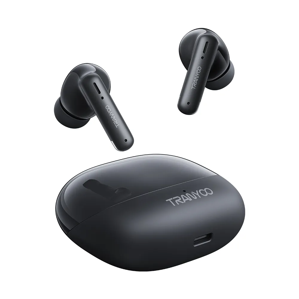 Macaron Flat-Ear TWS · Schwarz/Weiß Tranyoo M26